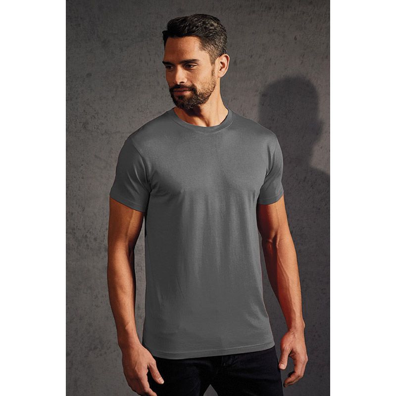 PROMODORO Men’s Premium-T-Shirt steel gray Produktbild BIGANW L
