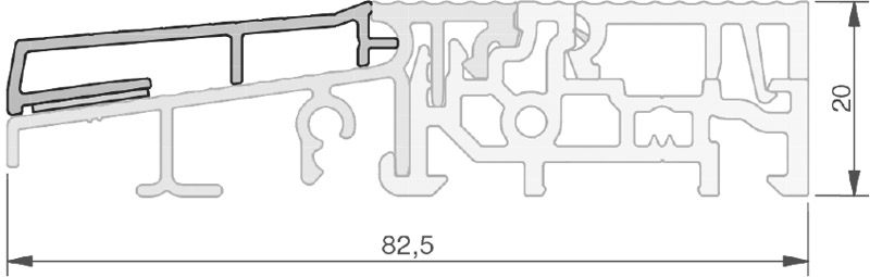 Alu-Entwässerungsprofil selbstklebend TSA8824/EV1/CP L=1950 mm Produktbild BIGANW L