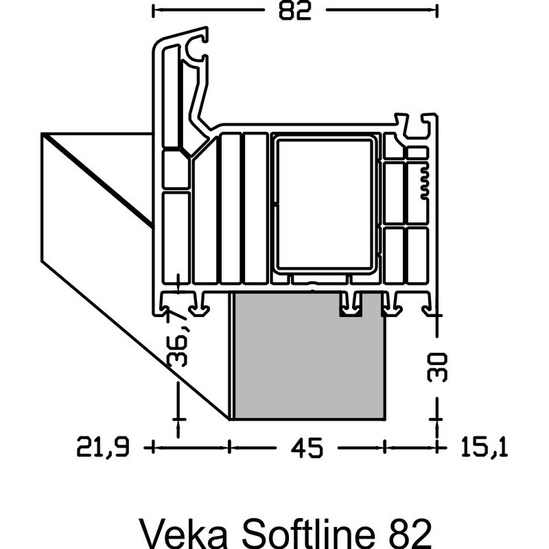 greenteQ Fensterbankanschluss-Dämmprofil mit PVC 30 mm hochdämmend Veka Produktbild BIGANW L