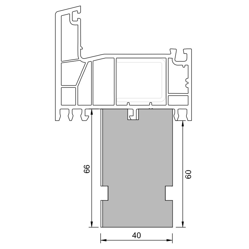 greenteQ Fensterbankanschluss-Dämmprofil mit PVC für WDVS Salamander Produktbild BIGANW L
