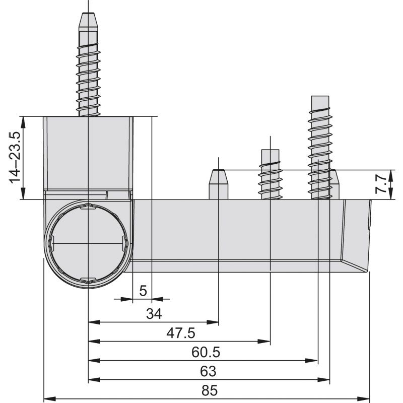 ROTO DoorLine Türband PS 23 (34 mm) Produktbild BIGANW L