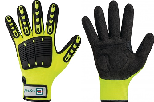 Handschuhe Größe 10 leuchtend gelb/schwarz ELYSEE Resistant Kunstfaser EN 388 Kategorie II Produktbild BIGPIC L