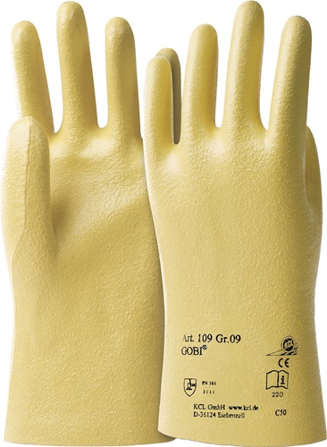 Handschuhe Größe 8 gelb HONEYWELL Gobi 109 BW-Trikot mit Nitril EN 388 Kategorie II Produktbild BIGPIC L