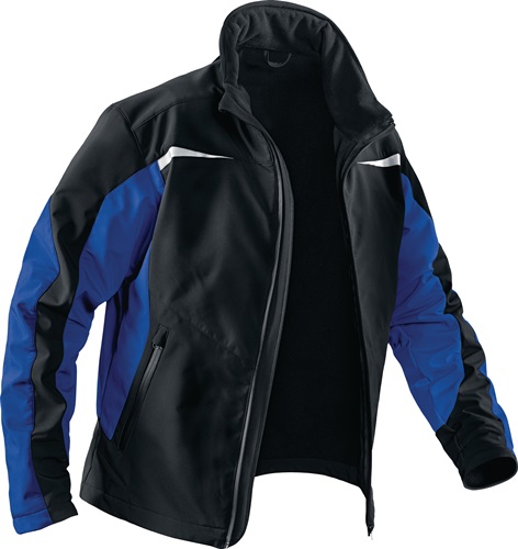 Softshelljacke Größe XXL  Weather Dress Form 1241 schwarz/kornblumenblau 96 % PES / 4 % EL Produktbild BIGPIC L