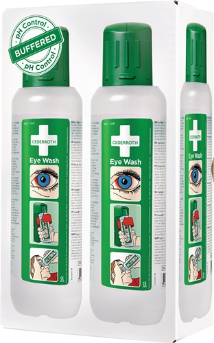 Augenspülflasche 2 x 0,5 l CEDERROTH   DIN EN15154-4 Produktbild BIGPIC L
