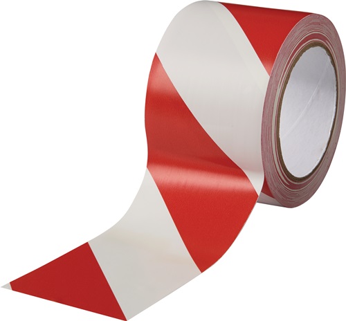 Bodenmarkierungsband PVC ROCOL Easy Tape rot/weiß Länge 33 m Breite 75 mm Produktbild BIGPIC L