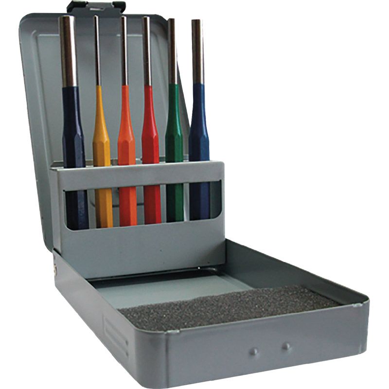 PROMAT Splintentreibersatz mehrfarbig 6-tlg. in Metallkassette Produktbild BIGPIC L