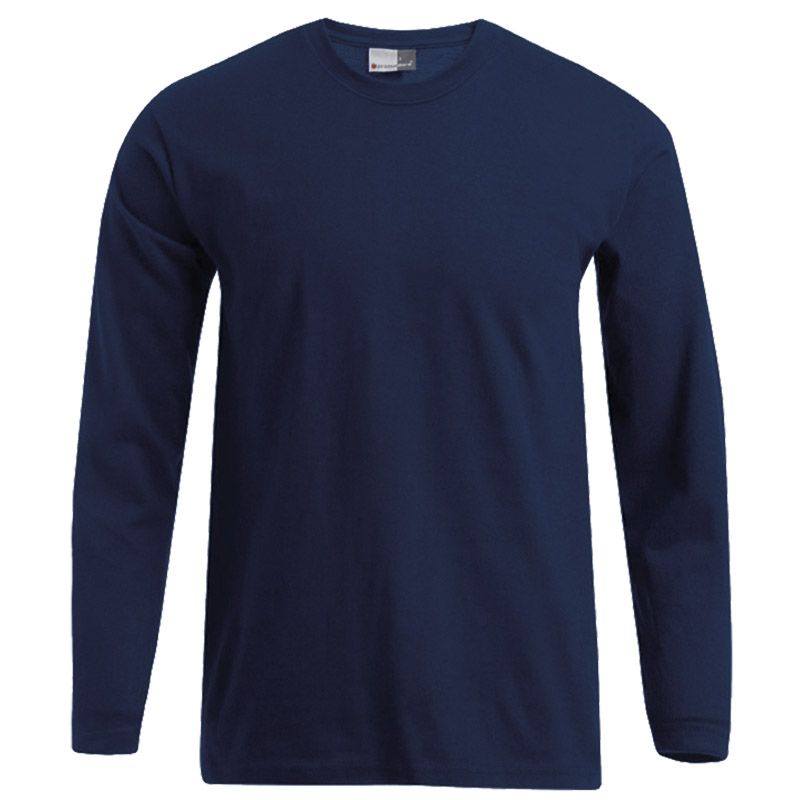 Langarm-T-Shirt Mens Premium Gr.M navy Produktbild BIGPIC L