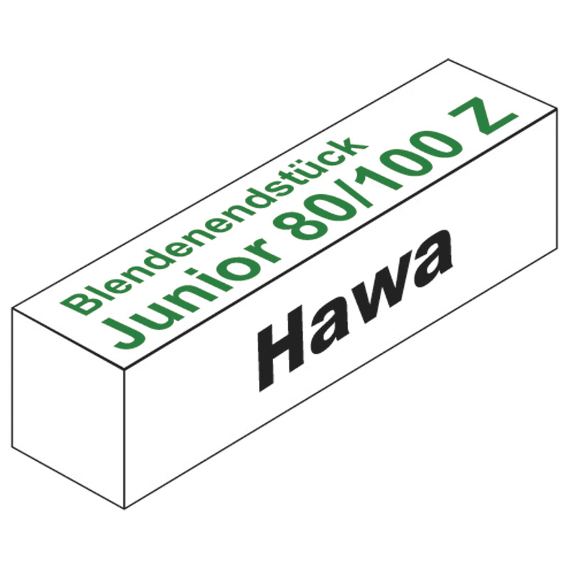 Blendenendstück-Set Hawa Junior 80/100 Z, links, 59 mm, eloxiert Produktbild BIGPIC L