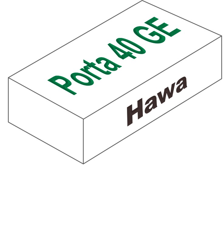 Set Hawa Porta 40 GE, für 1 Türe, Edelstahleffekt, mit Dämpfung <(>&<)> Schienen L= 2000 mm Produktbild BIGPIC L