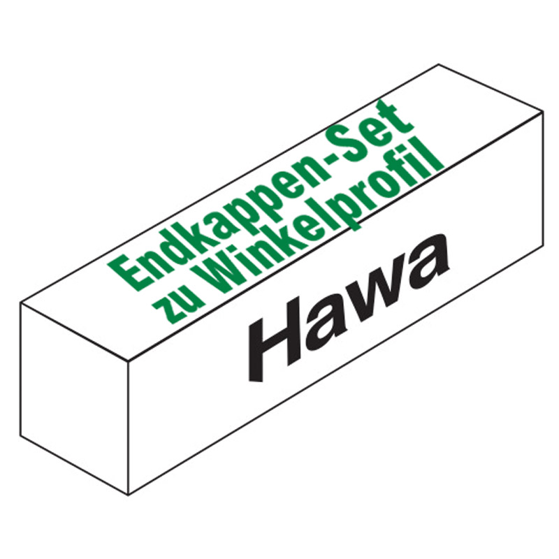 HAWA Endkappen-Set zu Winkelprofil Porta 100 GW Produktbild BIGPIC L