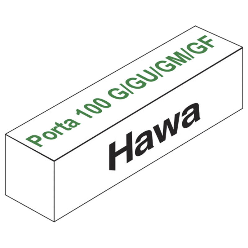 HAWA Schiebetürbeschlag Porta 100 G / 100 GU / 100 GM / 100 GF ohne Laufschiene Produktbild BIGPIC L