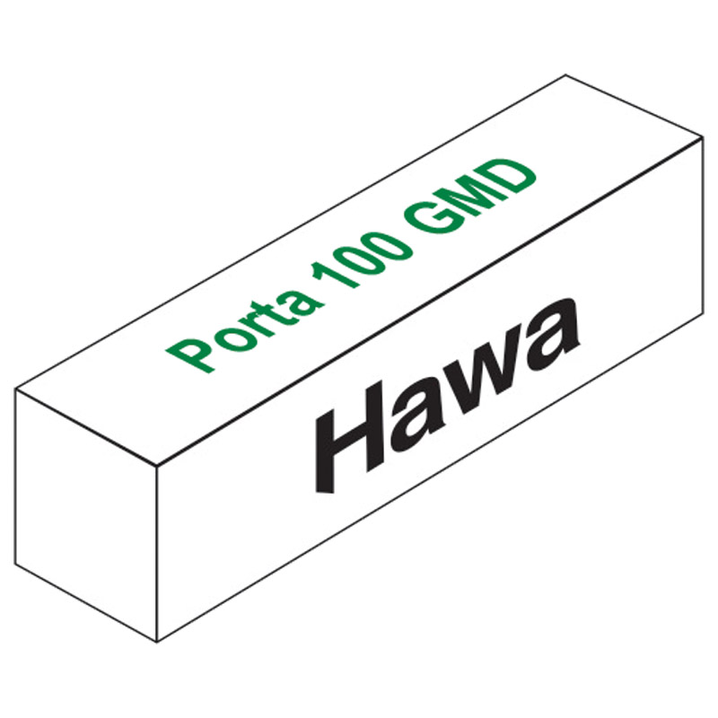 Garnitur Hawa Porta 100 GMD schwarz, für 1 Türe Produktbild BIGPIC L