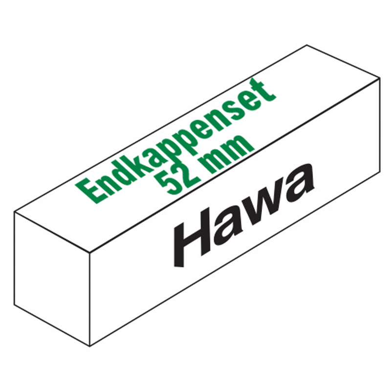 HAWA Endkappen-Set zu Laufschiene Porta Produktbild BIGPIC L