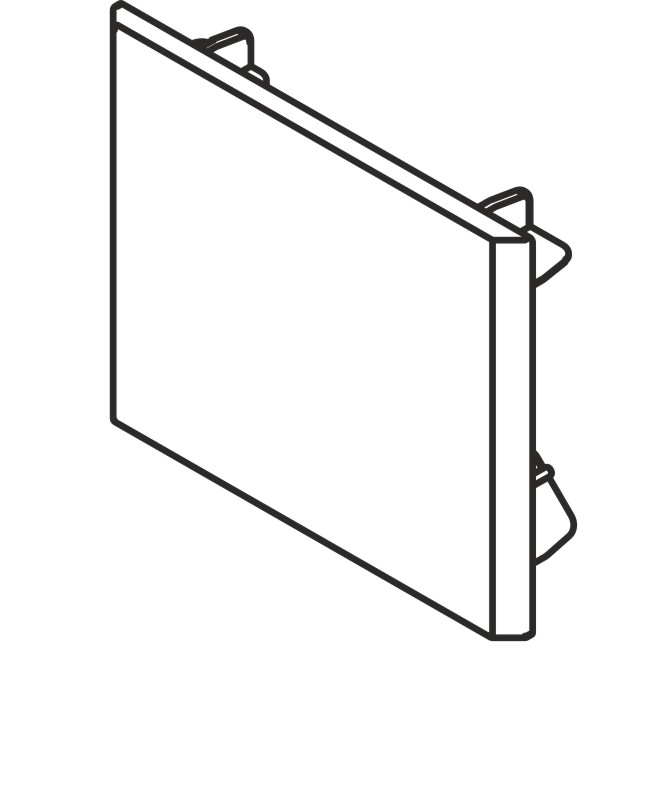 HAWA Endkappen-Set zu Deckenbefestigung Porta 100 GW Produktbild BIGPIC L