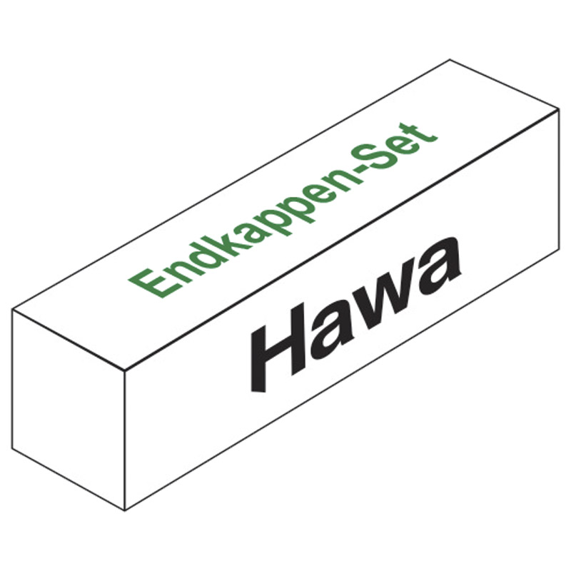 HAWA Endkappen-Set für Blenden Porta 100 GU Produktbild BIGPIC L
