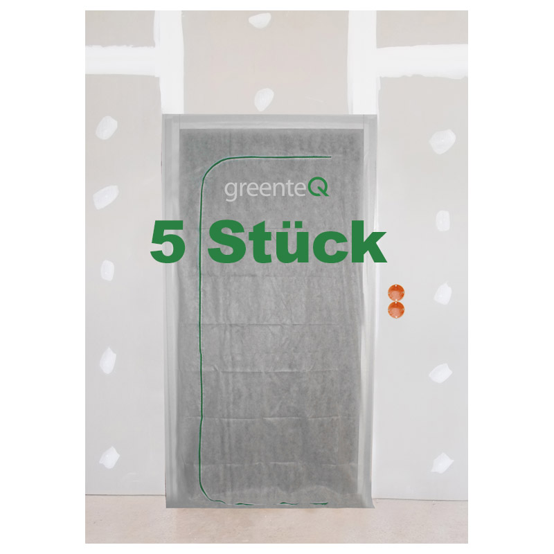 greenteQ Staubschutztür für Renovierungsarbeiten 1,10x2,40m Produktbild BIGPIC L