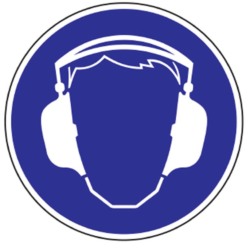 Gebotszeichen *Gehörschutz tragen* blau-weiß Produktbild BIGPIC L