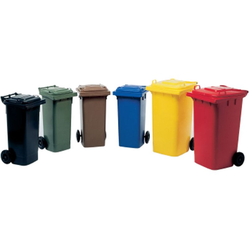 Müllgroßbehälter 80 l HDPE anthrazitgrau SULO  fahrbar, nach EN 840 Produktbild BIGPIC L