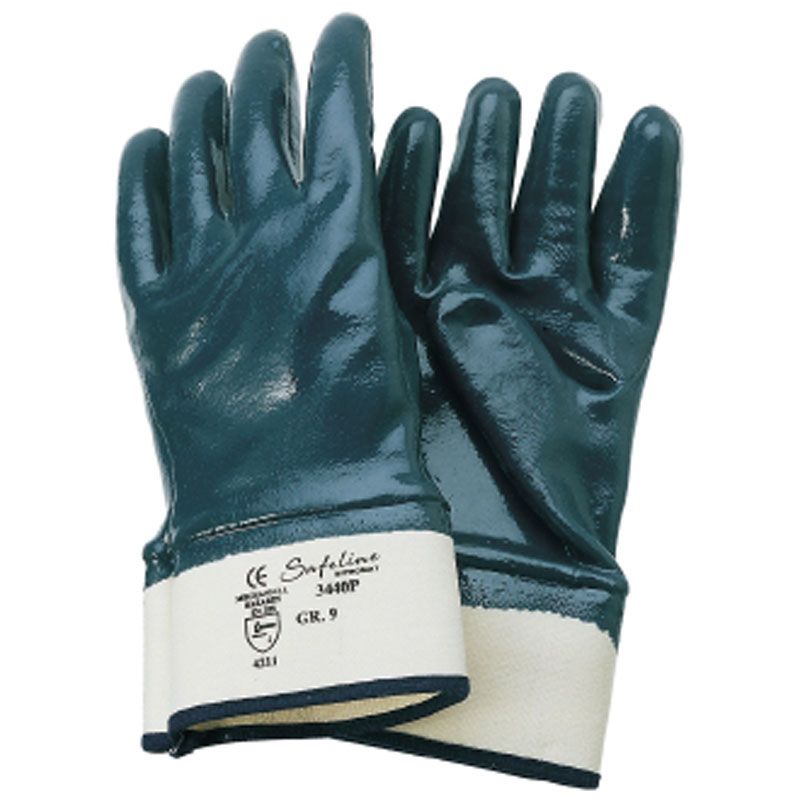 Handschuhe Nitril Gr.10 blau vollbesch. SAFELINE PROMAT m.St ulpe VE=12 Produktbild BIGPIC L