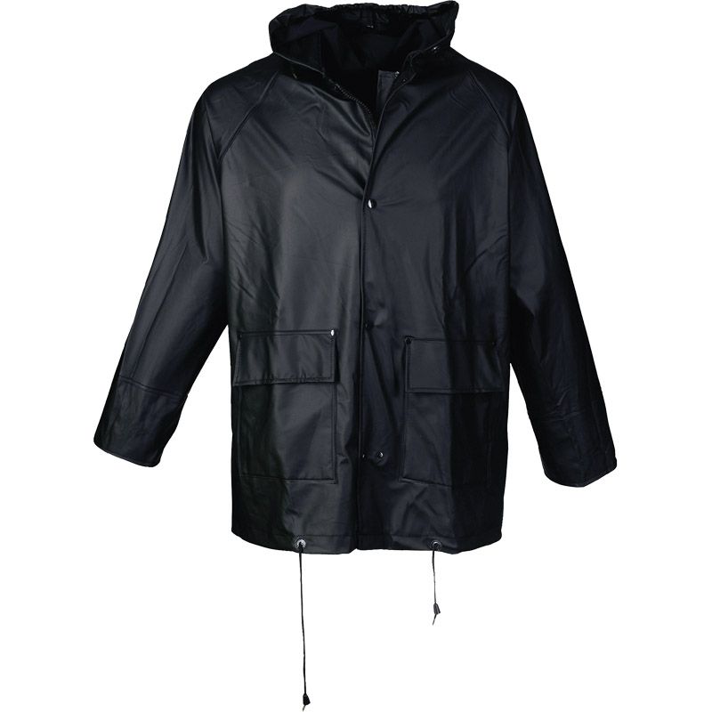 ASATEX Regenschutzjacke PU EN343 schwarz Produktbild BIGPIC L