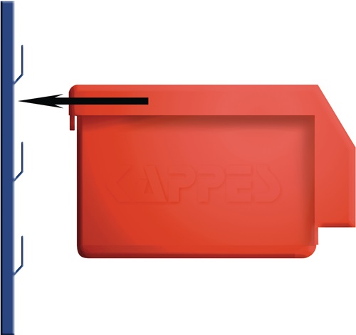 Sichtlagerkasten rot für Schlitzplatte KAPPES Produktbild BIGPIC L