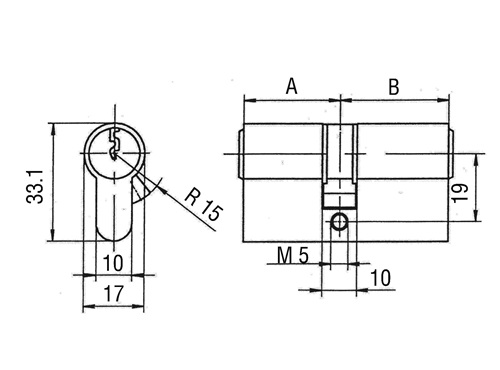 Profilzylinder PZ 88 N BL 31/40 vs Produktbild BIGPIC L