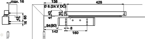DORMAKABA Schließkörper TS 93 im Contur Design ohne Gleitschiene Produktbild BIGPIC L