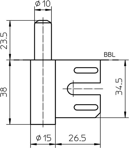 Variant Rahmenteil V 8100 vni VE=200 Produktbild BIGPIC L