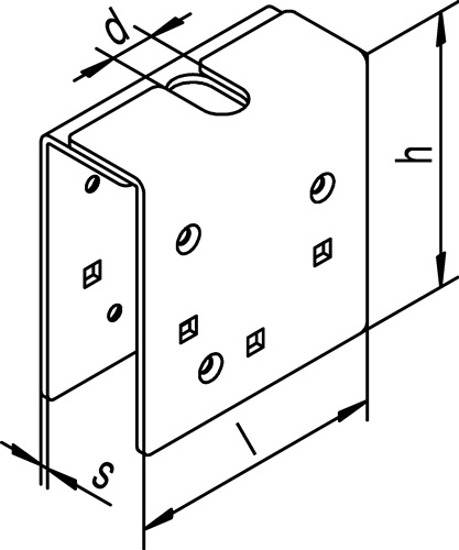 Verstärkungslasche für Holztüren Nr. 498 Produktbild BIGPIC L