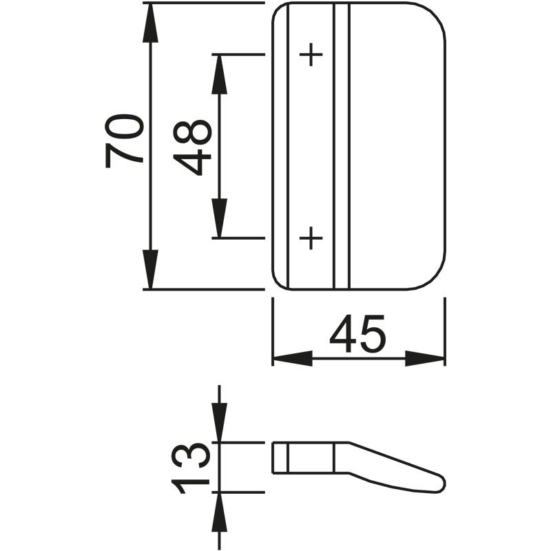 HOPPE Balkontürgriff K435 PVC - ohne Schrauben Produktbild BIGSKZ L