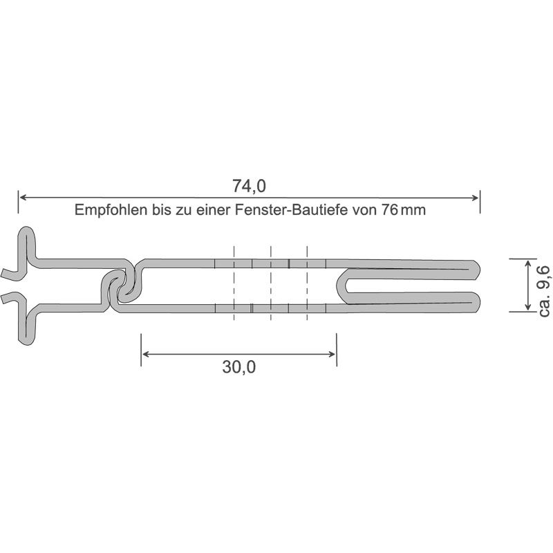 MENKE Stahl-Kopplungsprofil 74 mm Nr. 453 Produktbild BIGSKZ L