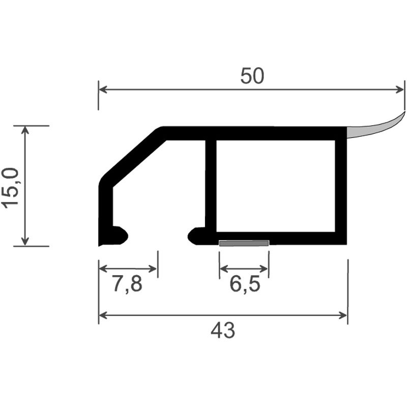 MENKE PVC-Anschlussprofil mit Weichlippe und Schaumklebeband Produktbild BIGSKZ L