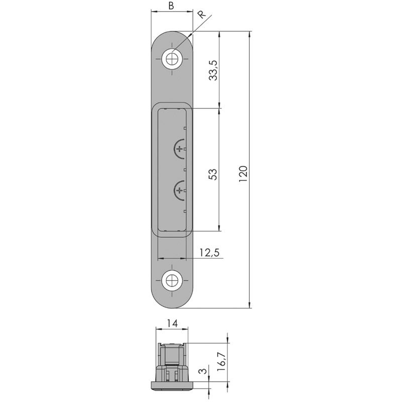 KFV Magnet-Fallenschließblech *116-120* Produktbild BIGSKZ L