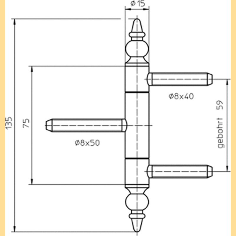 SIMONSWERK Design-Einbohrband BAKA C 1-15 ZK WF Produktbild BIGSKZ L