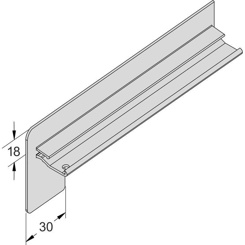 S27 blank - Aluminium-Bordstück ohne Dehnungsausgleich Produktbild BIGSKZ L