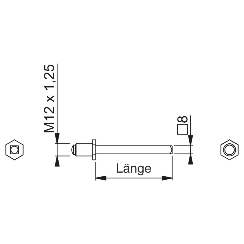 HOPPE FDW-Vollstift M12 für Schnellstift-Verbindung Produktbild BIGSKZ L