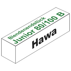 Blendenendstück-Set Hawa Junior 80/100 B, rechts, 53 mm, eloxiert Produktbild
