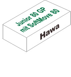 Garnitur Hawa Junior 80 GP, für 1 Türe, mit 1 Dämpfeinzug SoftMove 80 Produktbild