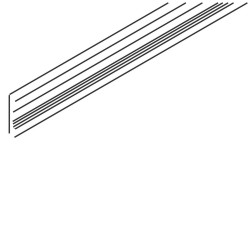 Clip-Blende zu Laufschiene  Hawa Junior 80/100 B, Aluminium,  eloxiert, L= 2000 mm Produktbild