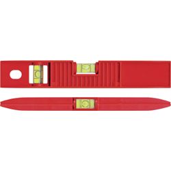 Wasserwaage 25 cm BMI TORPEDO ABS rot ± 1mm/m mit Magnet Produktbild