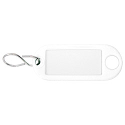 Schlüsselanhänger mit Loch weiß Produktbild