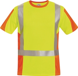 Warnschutz T-Shirt Größe L FELDTMANN Utrecht gelb/orange 75 % PES / 25 % CO Produktbild