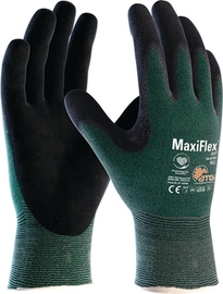 Schnittschutzhandschuhe Größe 11 grün/schwarz  MaxiFlex Cut 34-8743 Nyl./Glasfaser/El./UHMWPE m.Nitrilschaum EN 388 Kategorie II Produktbild