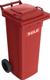 Müllgroßbehälter 80 l HDPE rot SULO  fahrbar, nach EN 840 Produktbild