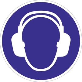 Gebotszeichen Gehörschutz benutzen  ASR A1.3/DIN EN ISO 7010 Folie Produktbild