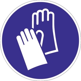 Gebotszeichen Handschutz benutzen  ASR A1.3/DIN EN ISO 7010 Folie Produktbild