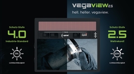 Schweißerschutzhelm Batterielebensdauer ca. 3000 h  Vegaview2.5 90 x 110 mm DIN 8-12 Produktbild