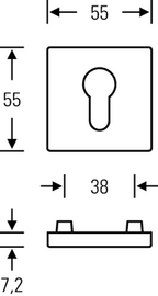Schlüsselrosettenpaar ASL 1704 PZ ER Produktbild