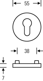 Schlüsselrosettenpaar ASL 1735 R-WC/8 F1 Produktbild